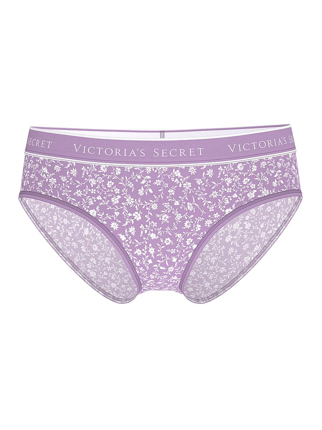 vs Cotton Logo Cotton Hiphugger Panty Light Lilac Scattered Floral 3 of 3 