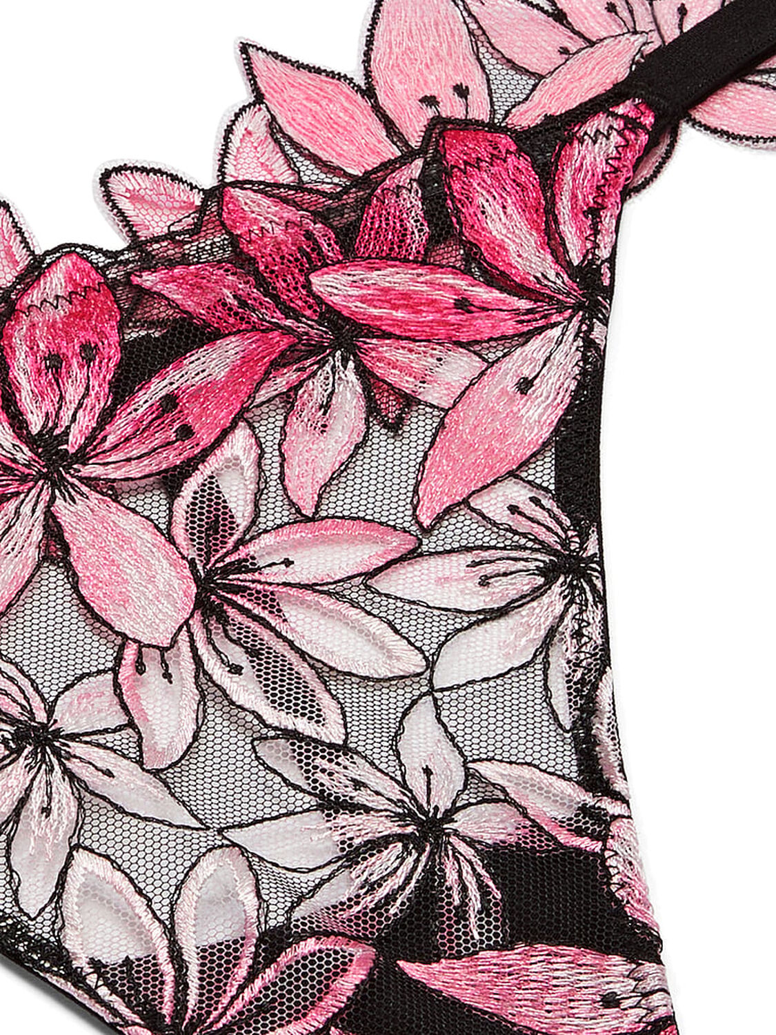vs Very Sexy Ziggy Glam Floral Embroidery Thong Panty 4 of 4 