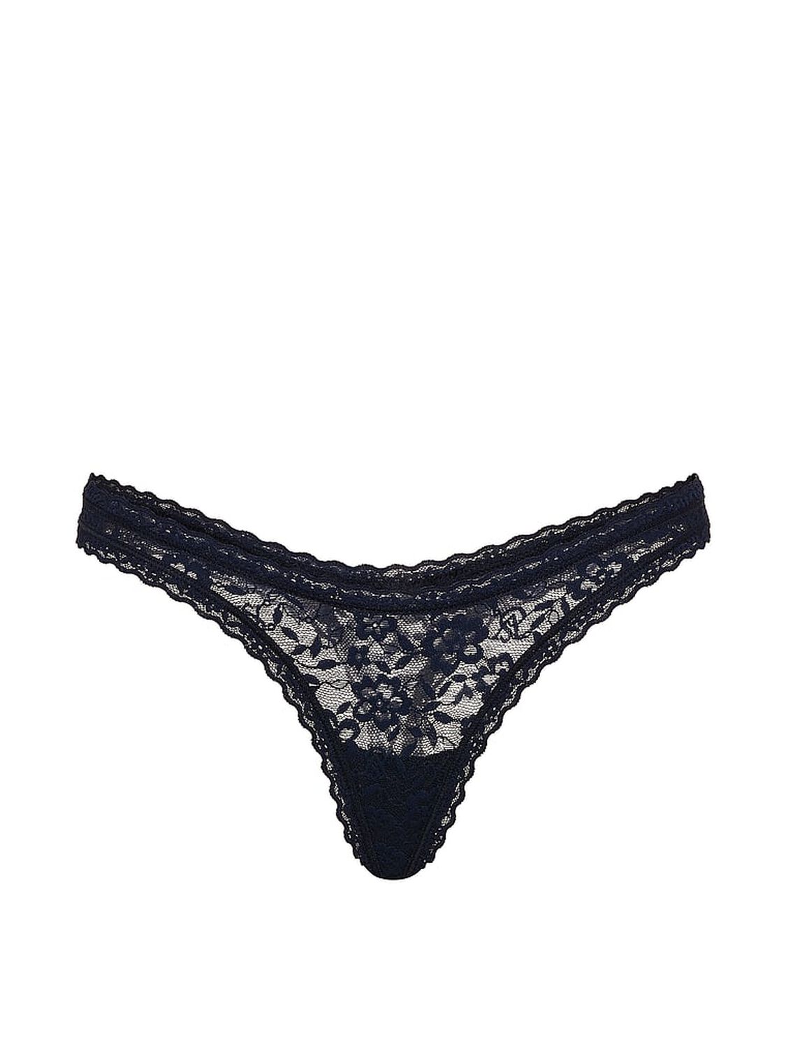 vs The Lacie Lace Ultra-Mini Scoop Thong Panty Noir Navy 3 of 3 