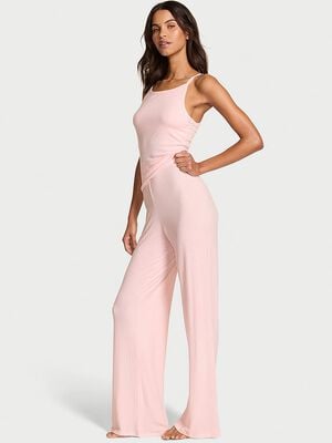Modal Wide-Rib Lounge Tank & Pants Set