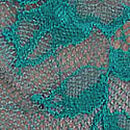 Rose Lace Adjustable Charm V-String Panty, True Teal, swatch