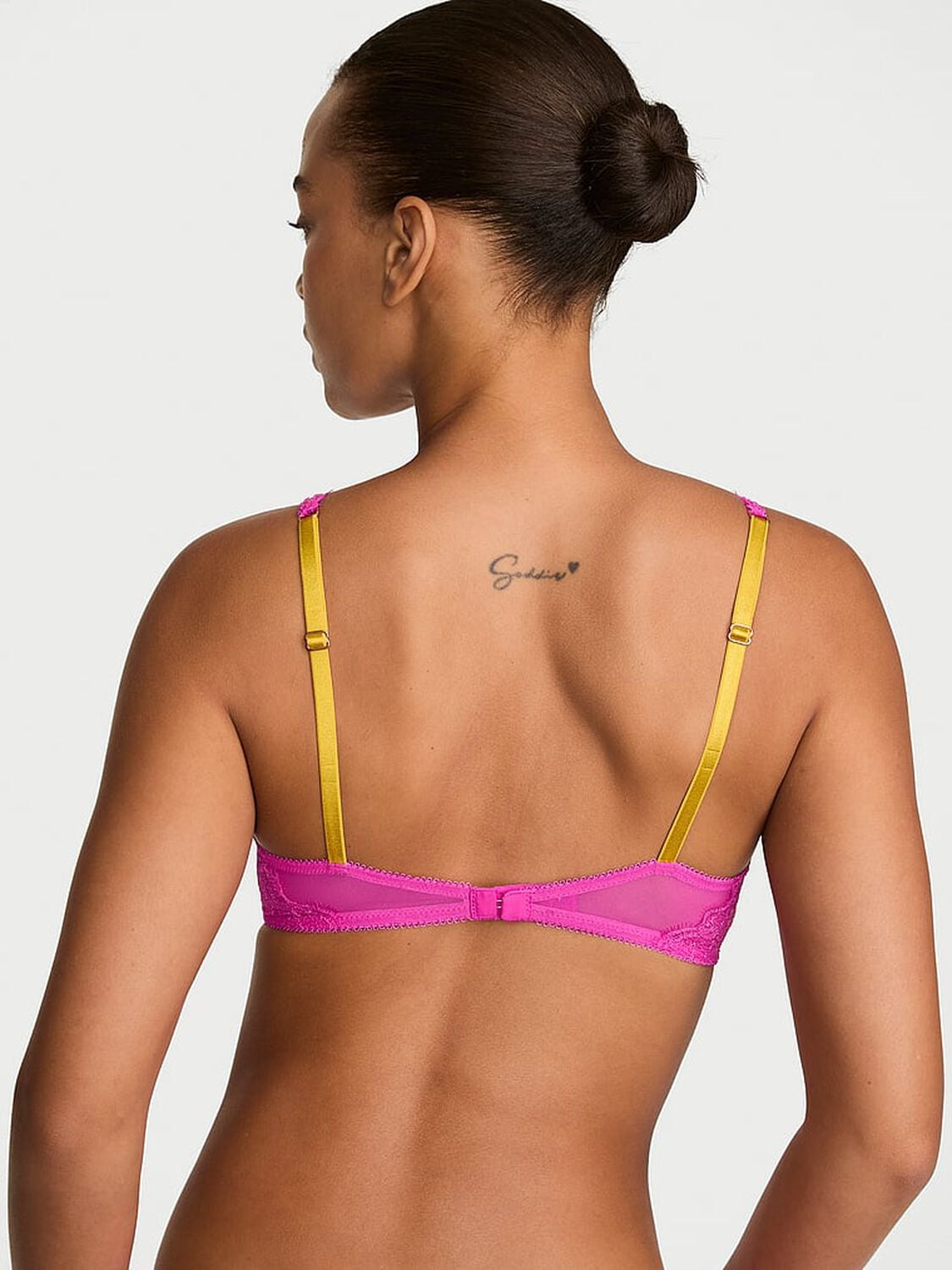 vs Victoria's Secret Tease Lace Wireless Plunge Bralette Pink Fire 2 of 3 