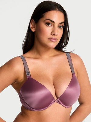 Logo Shine Strap Lightly Lined Low-Cut Demi Bra