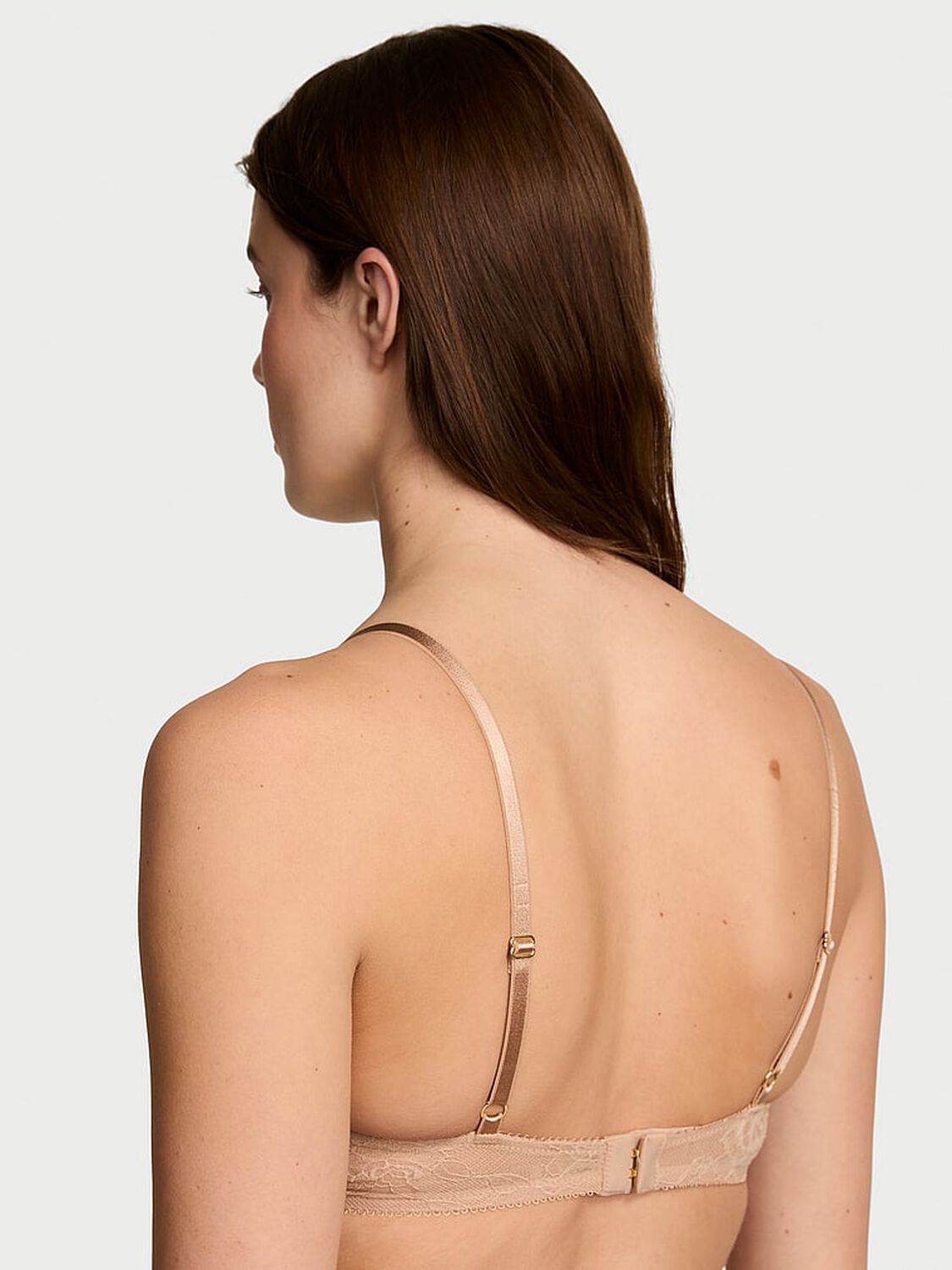 vs Very Sexy Rose Lace Unlined Low-Cut Demi Bra Praline 2 of 4 