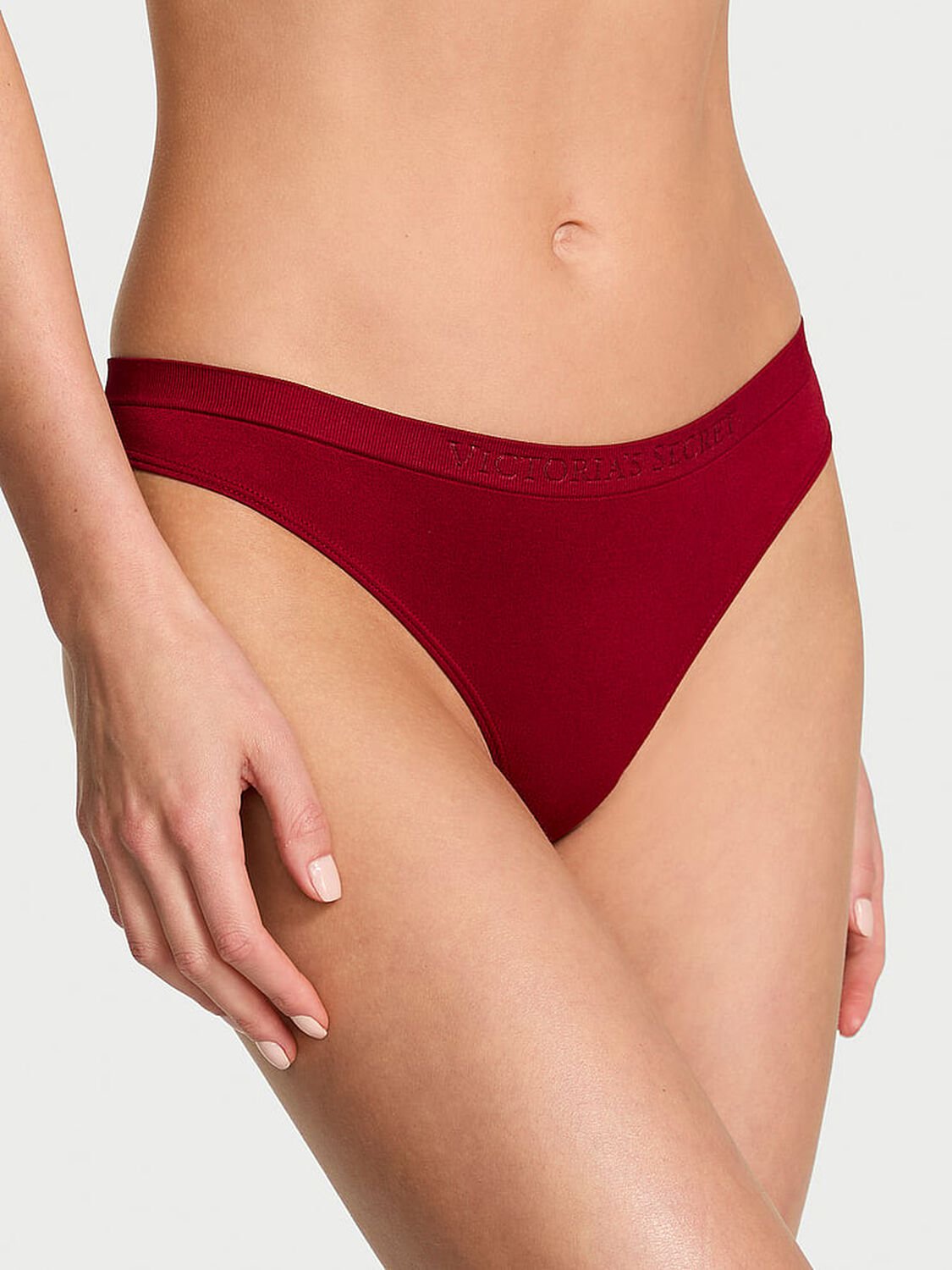 vs Seamless Seamless Shine Thong Panty Red Lacquer 1 of 2 