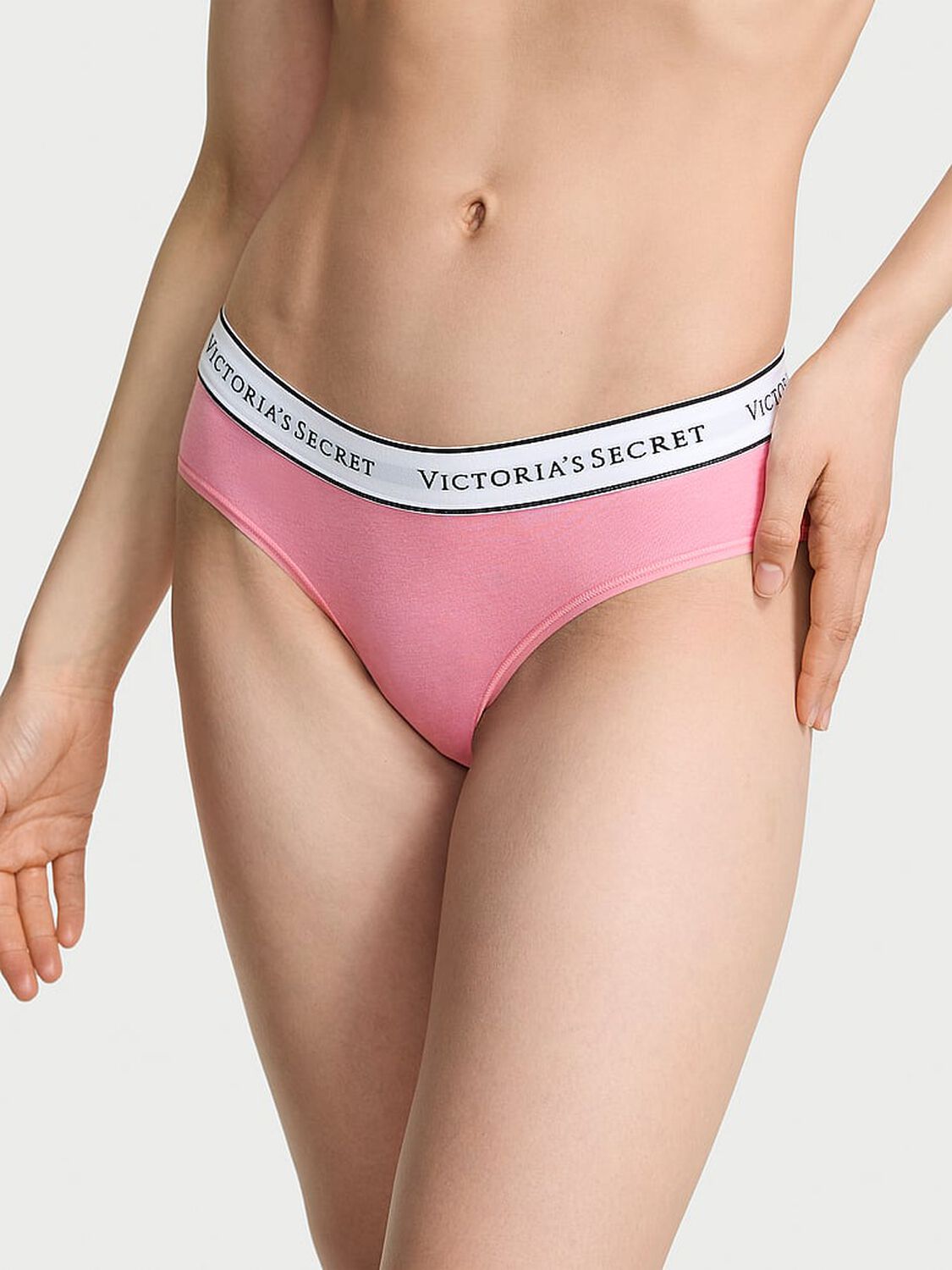 vs Cotton Logo Cotton Hiphugger Panty Parlour Rose 1 of 2 