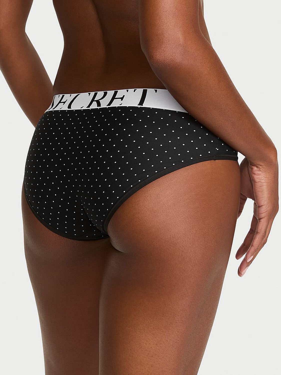 vs Cotton Cool Hiphugger Panty Black Pin Dot 2 of 2 