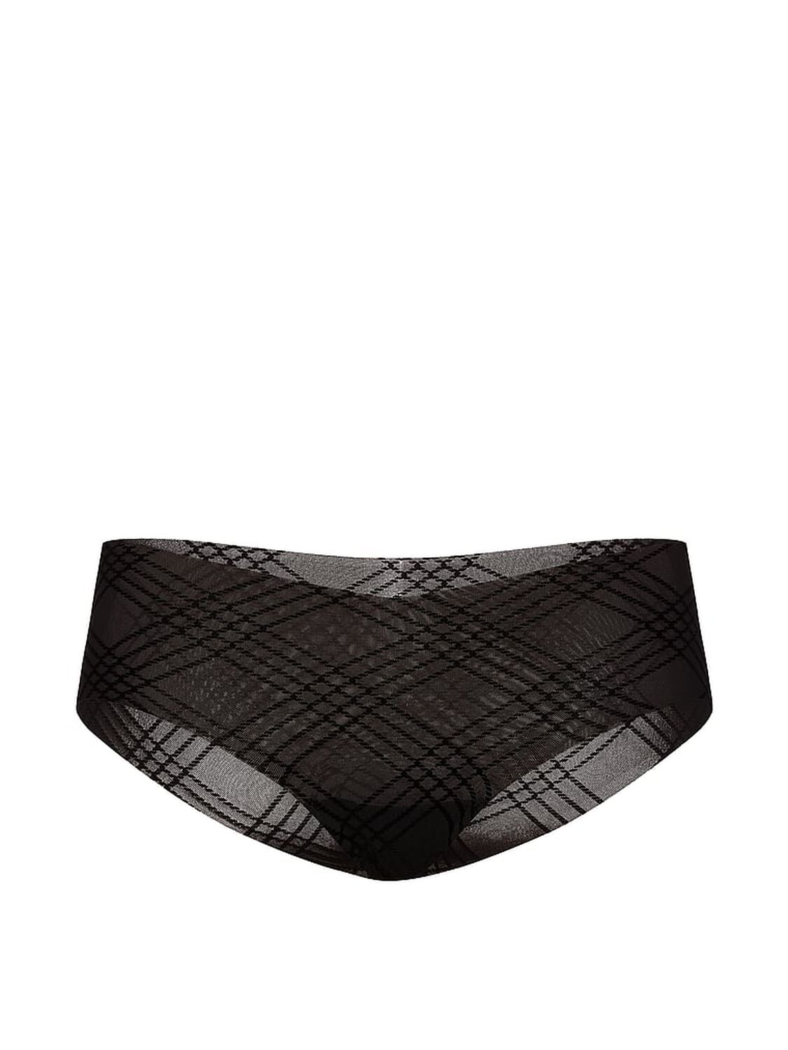 vs No-Show No-Show Plaid Mesh Cheeky Panty Black Flock Plaid 3 of 3 