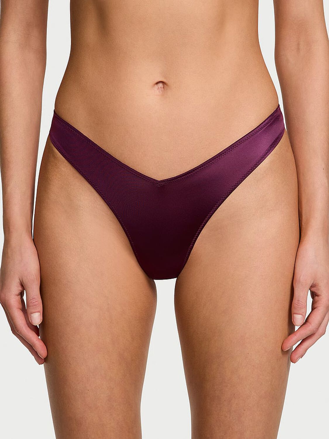 vs Very Sexy Smooth Strappy-Back High-Leg Thong Panty 1 of 4 
