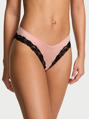 Lace-Trim High-Leg Cheeky Panty