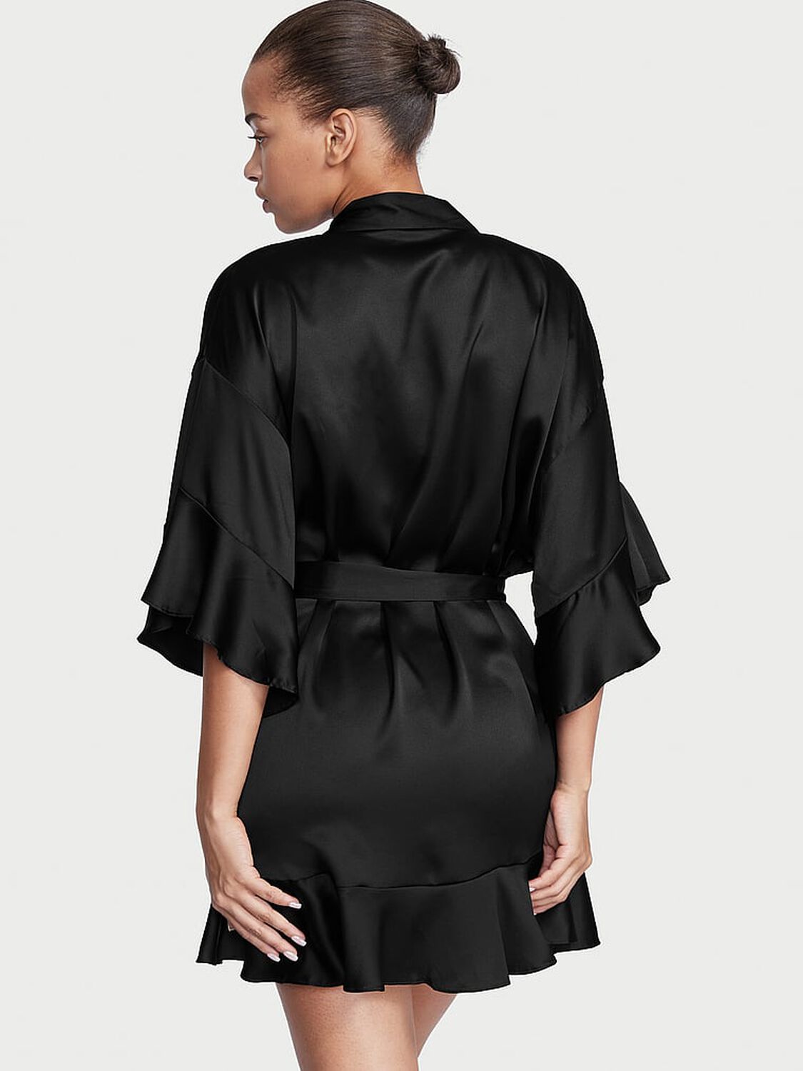 vs Victoria's Secret Satin Flounce Robe 2 of 3 