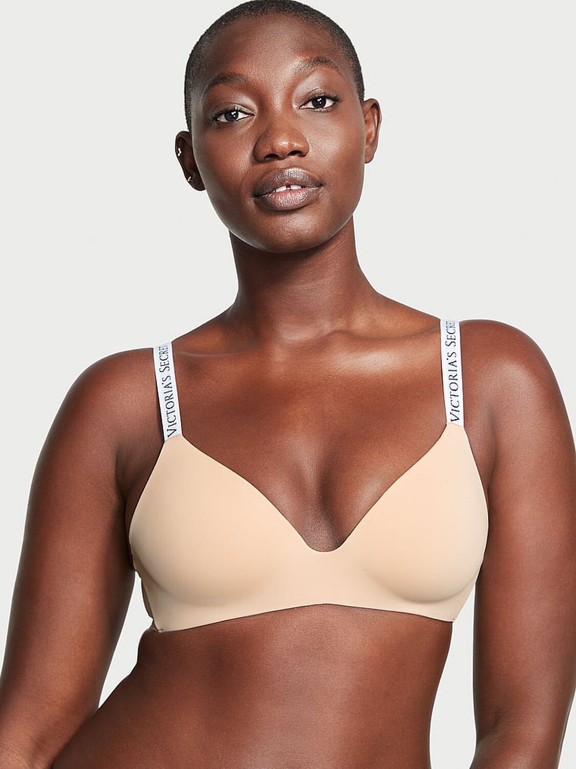 vs The T-Shirt Lightly Lined Wireless Bra Marzipan 1 of 3 