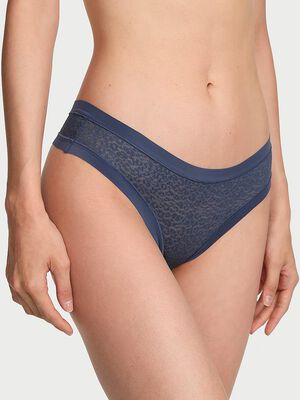 No-Show Leopard Lace Thong Panty