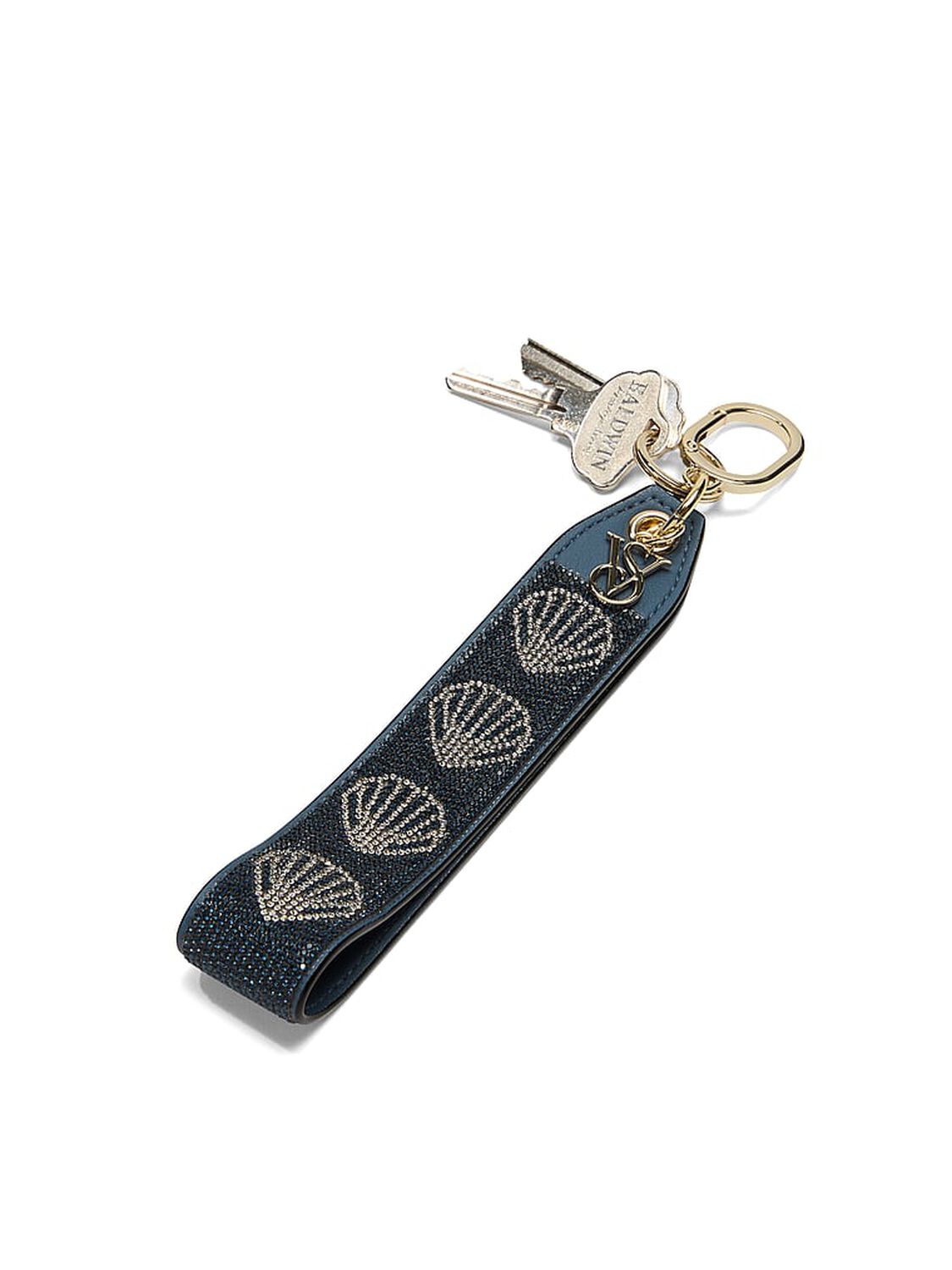 vs Victoria's Secret Wristlet Strap Keychain Moonlight Blue Shell 2 of 2 
