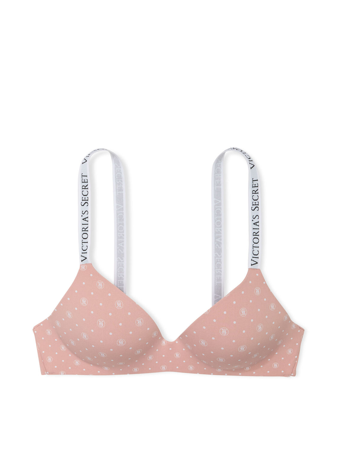 vs The T-Shirt Lightly Lined Wireless Bra Pink Dot 3 of 3 