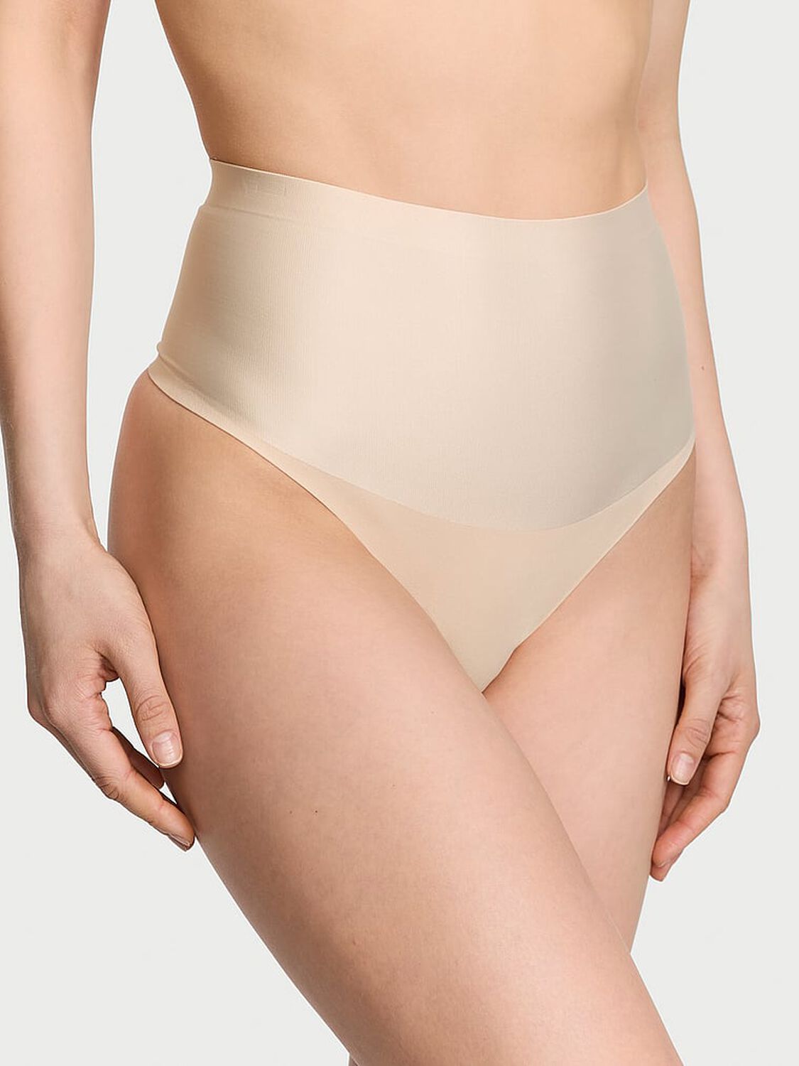 vs Body By Victoria Smoothing Shimmer Thong Panty Marzipan 1 of 3 