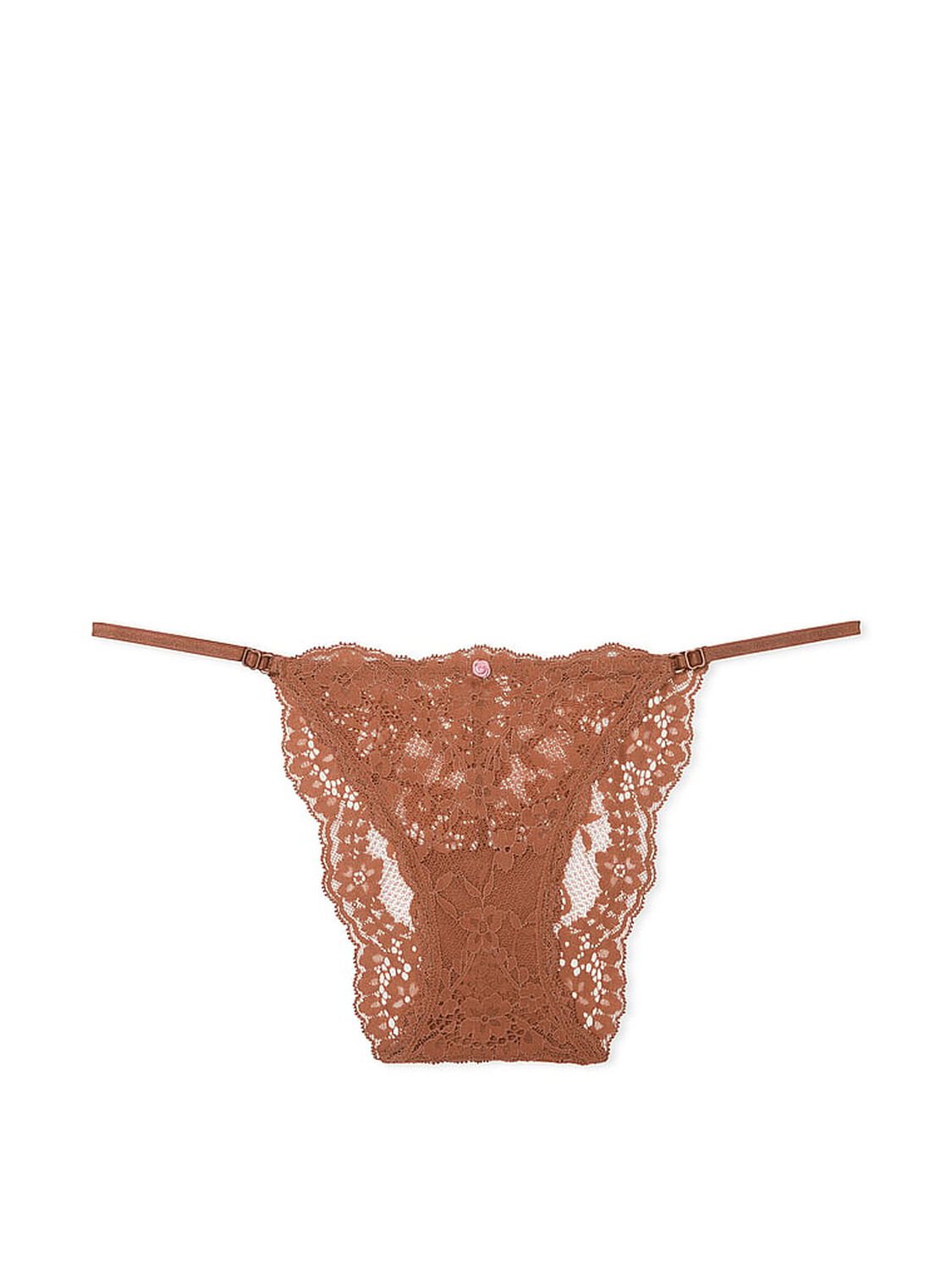vs Dream Angels Lace Adjustable String Bikini Panty Caramel 3 of 4 