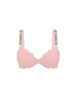 Bombshell Add-2-Cups Shine Strap Rose Lace Push-Up Bra
