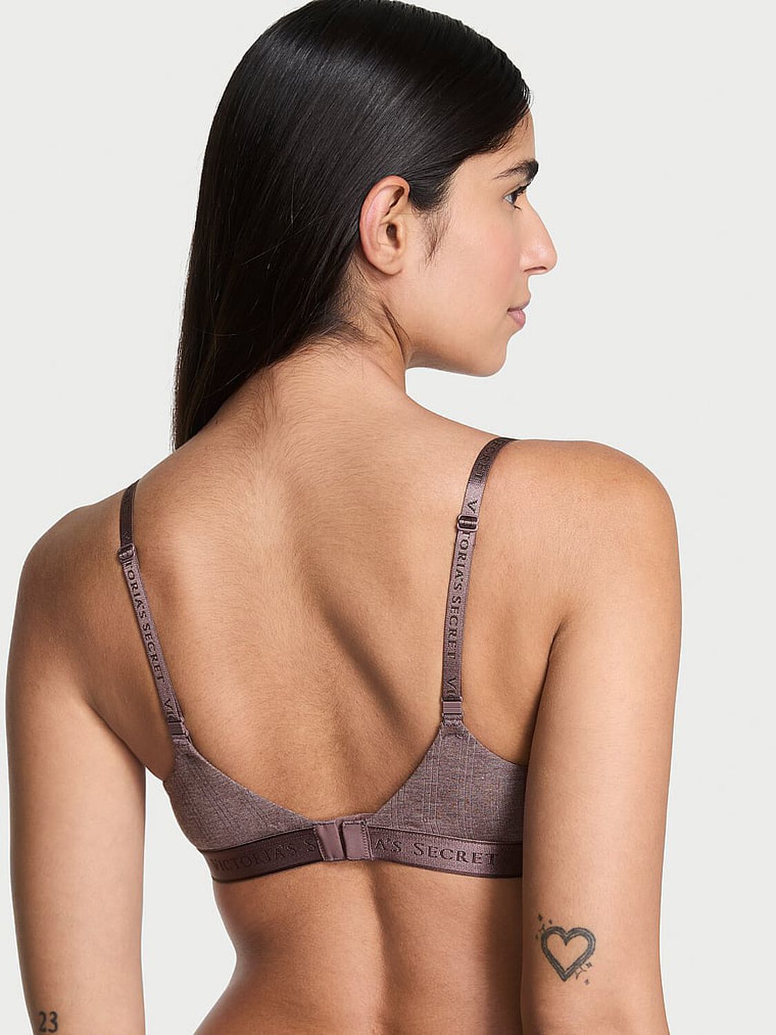 vs The T-Shirt Perfect Shape Ultra-Fine Modal Push-Up Bra Heather Cocoa Blush 2 of 3 