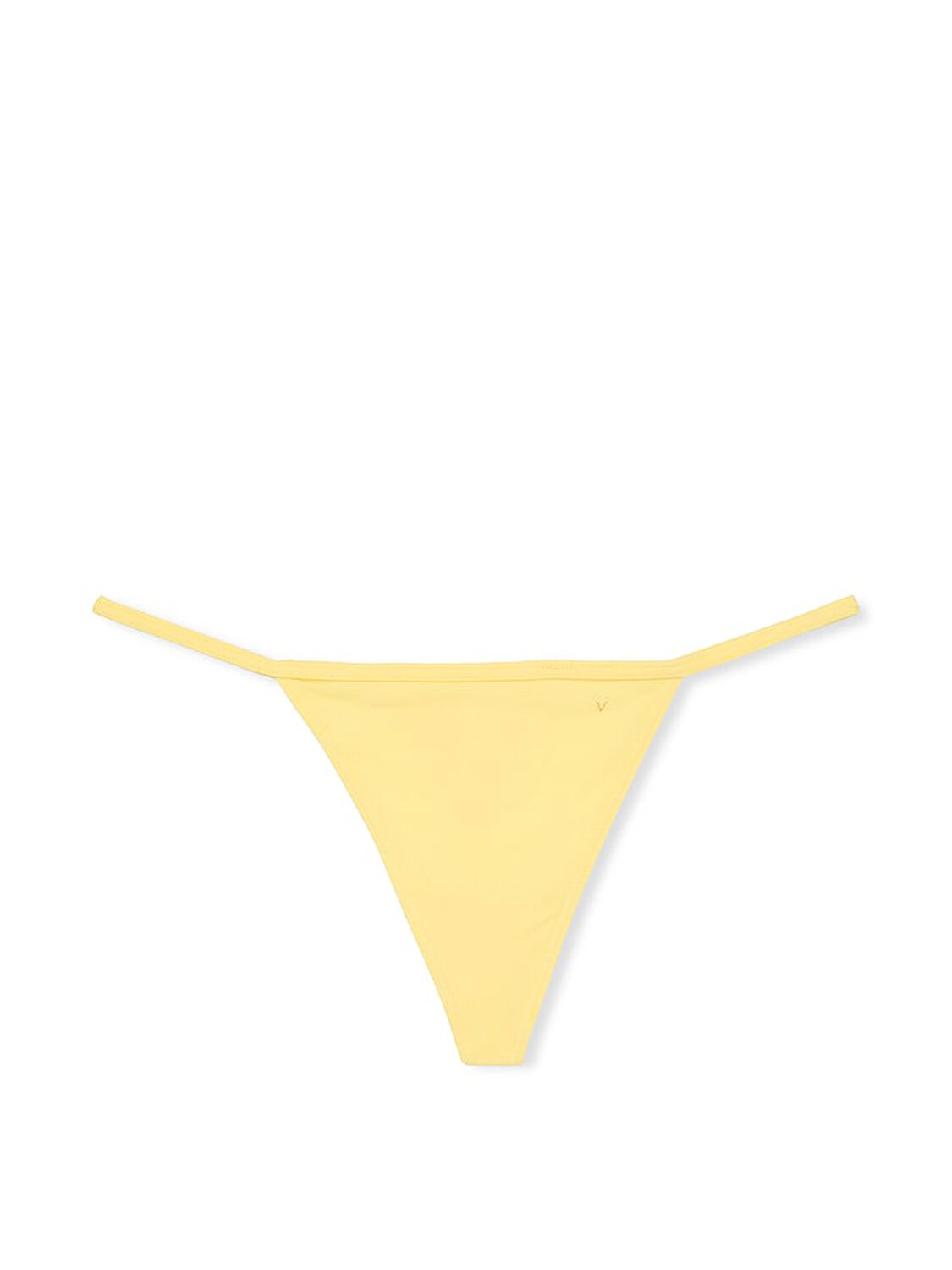 vs Victoria's Secret Stretch Cotton V-String Panty Yellow Tulip 3 of 3 