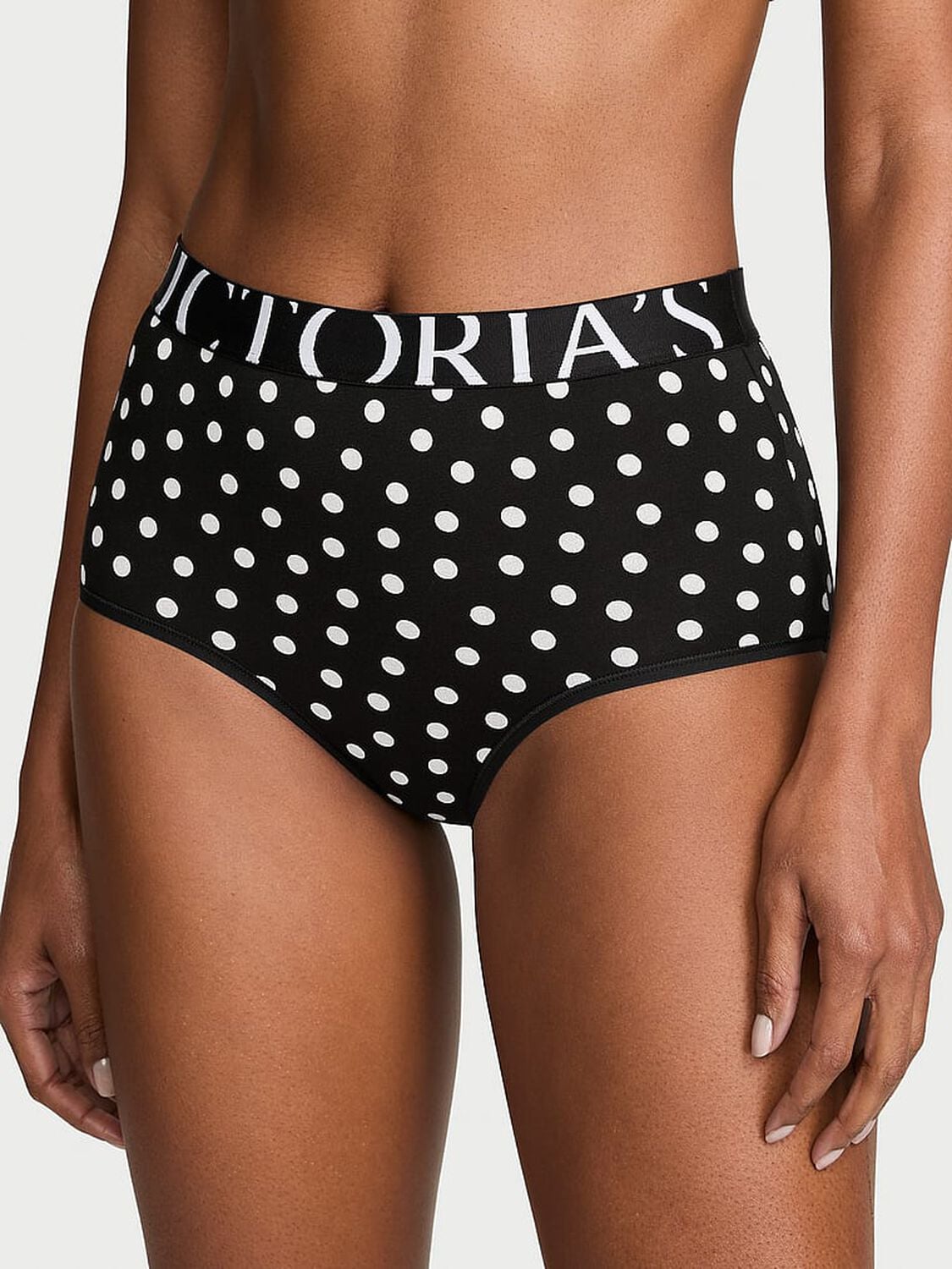 vs Cotton Exploded Logo Cotton Modern Brief Panty Black Dots 1 of 3 