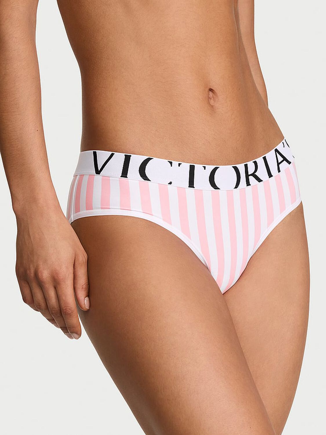 vs Cotton Cool Hiphugger Panty Pink Stripes 1 of 3 