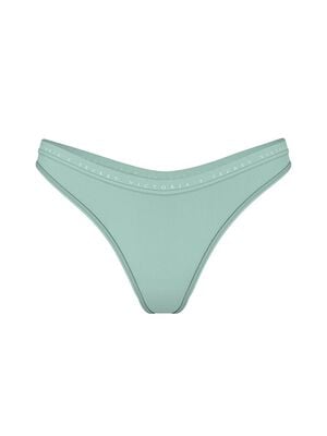 Stretch Cotton High-Leg Scoop Thong Panty