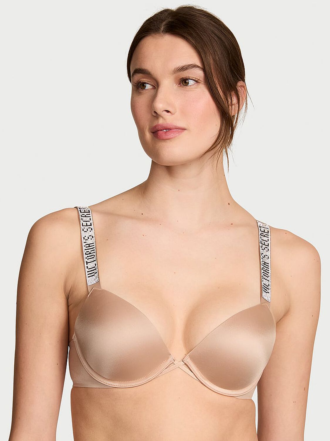 vs Very Sexy Shine Strap Push-Up Bra Praline 1 of 3 
