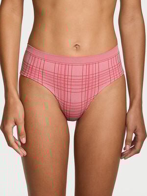 Seamless Shimmer Plaid Hiphugger Panty