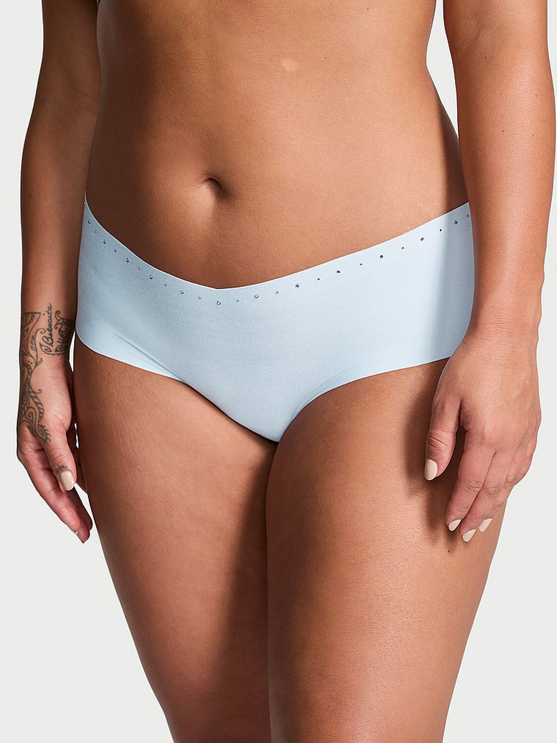 vs No-Show No-Show Shine-Trim Cheeky Panty Light Blue 1 of 3 
