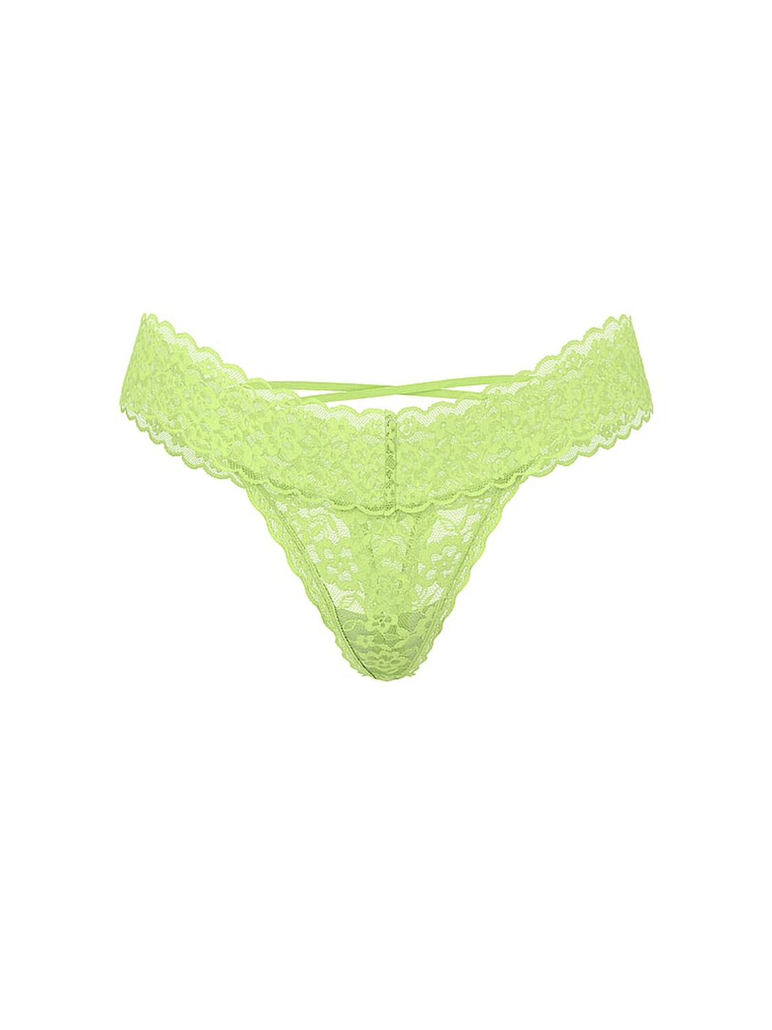 vs The Lacie Lace Strappy-Back Thong Panty Electric Lime 3 of 3 