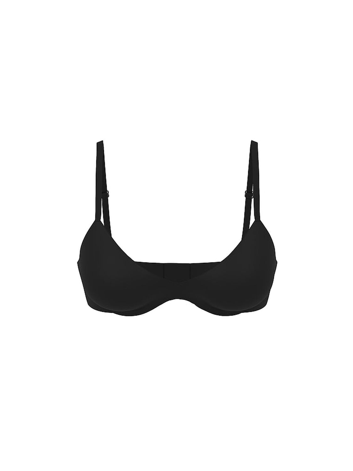 vs Body By Victoria FlexFactor Lightly Lined Plunge Demi Bra Black 3 of 5 