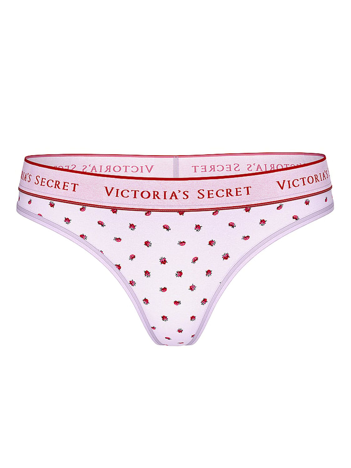 vs Cotton Logo Cotton Thong Panty Delicate Violet Ladybugs 3 of 3 