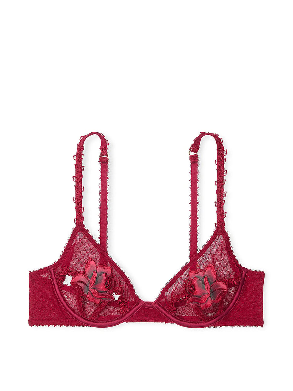 vs Very Sexy Red Rose Open-Cup Bra Red Lacquer 3 of 4 