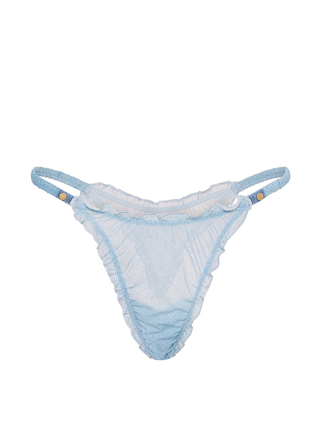 vs Very Sexy Denim Mesh Ruffled String Thong Panty 3 of 3 