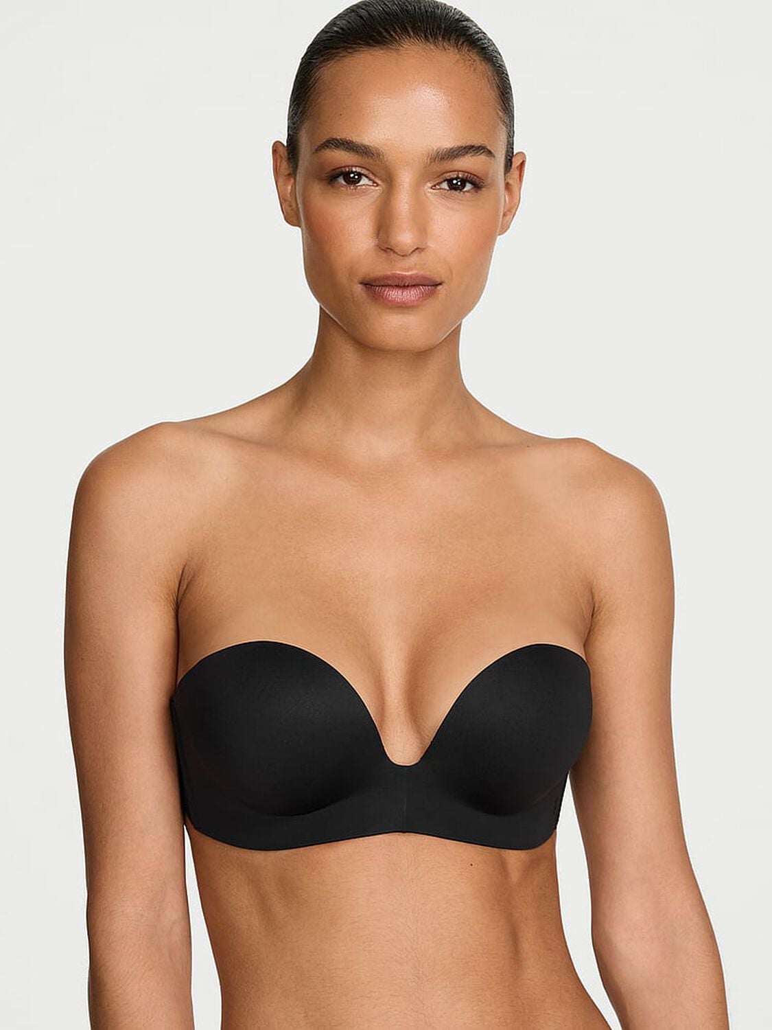 vs Victoria's Secret Bare Bombshell Add-2-Cups Push-Up Strapless Bra Black 1 of 3 