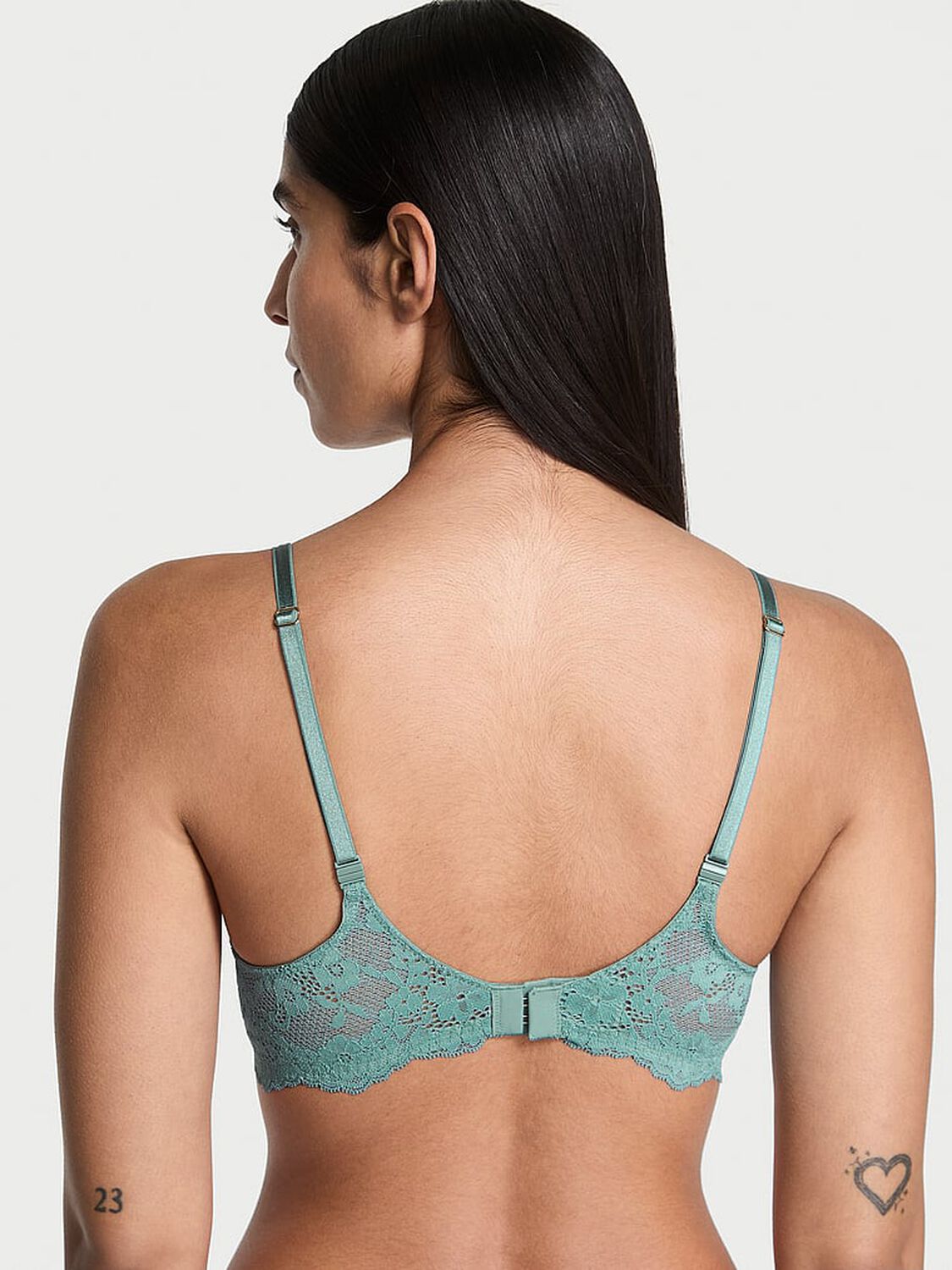 vs Dream Angels Lace Push-Up Bra Arctic Green 2 of 3 