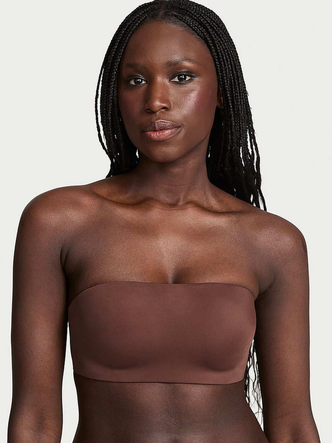 vs Victoria's Secret Bare Invisible by Victoria's Secret Perfect Comfort Wireless Push-Up Strapless Bra Ganache 1 of 3 