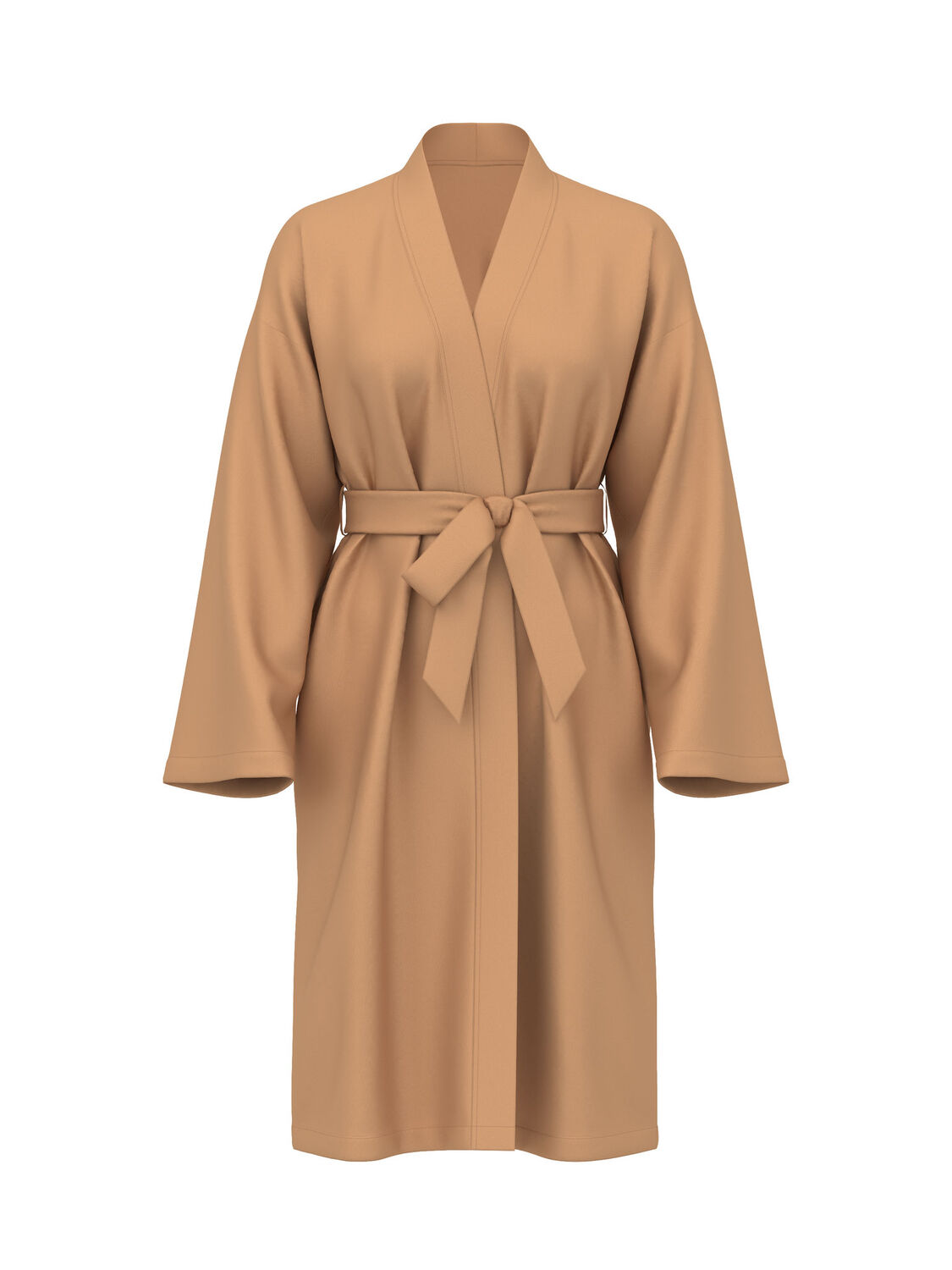vs Victoria's Secret Signature Satin Midi Robe Toffee 3 of 3 