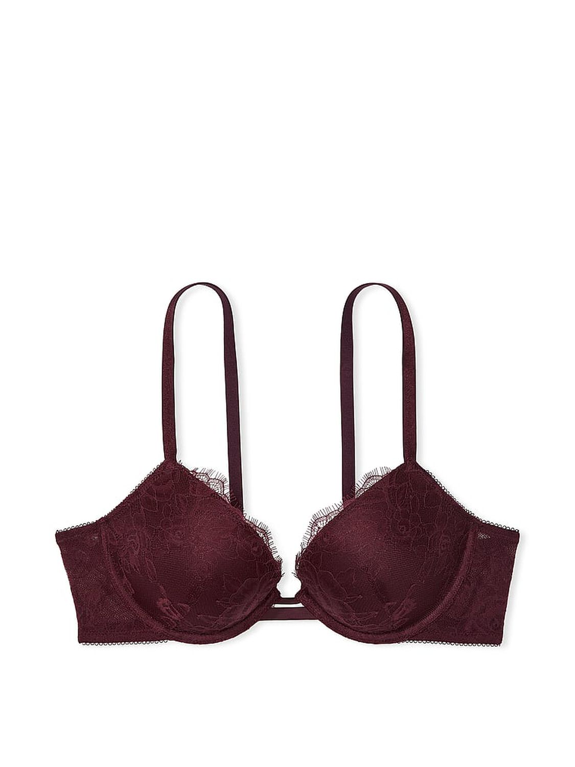 vs Very Sexy Rose Lace Push-Up Bra Burgundy Brown 3 of 4 