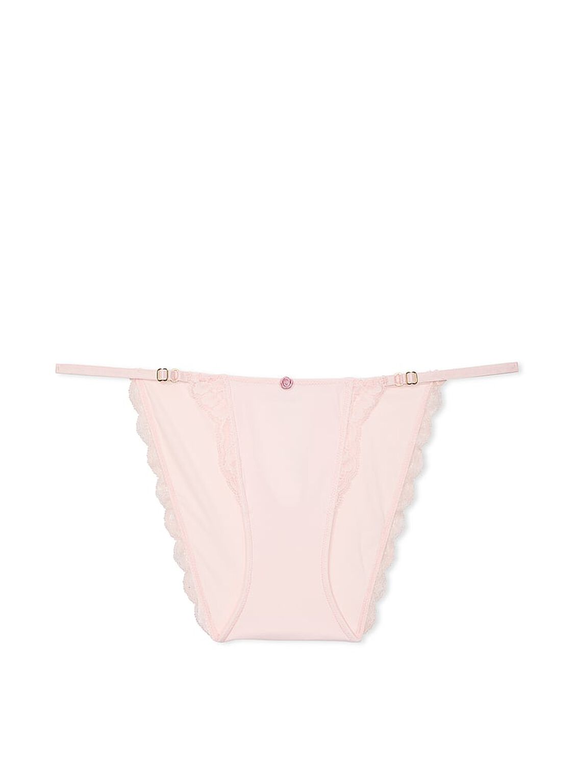 vs Dream Angels Lace-Trim Adjustable String Bikini Panty Purest Pink 3 of 3 