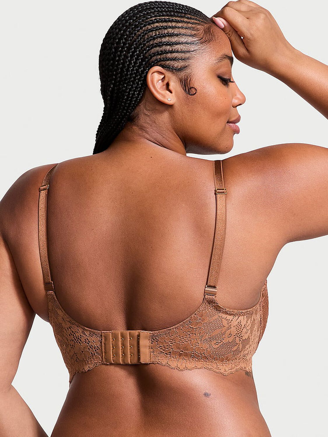 vs Dream Angels Wicked Unlined Lace Balconette Bra Caramel 2 of 3 
