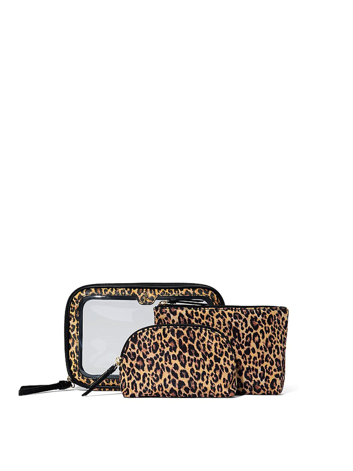 vs Victoria's Secret 3-Piece Makeup Bag Set Leopard 4 of 4 