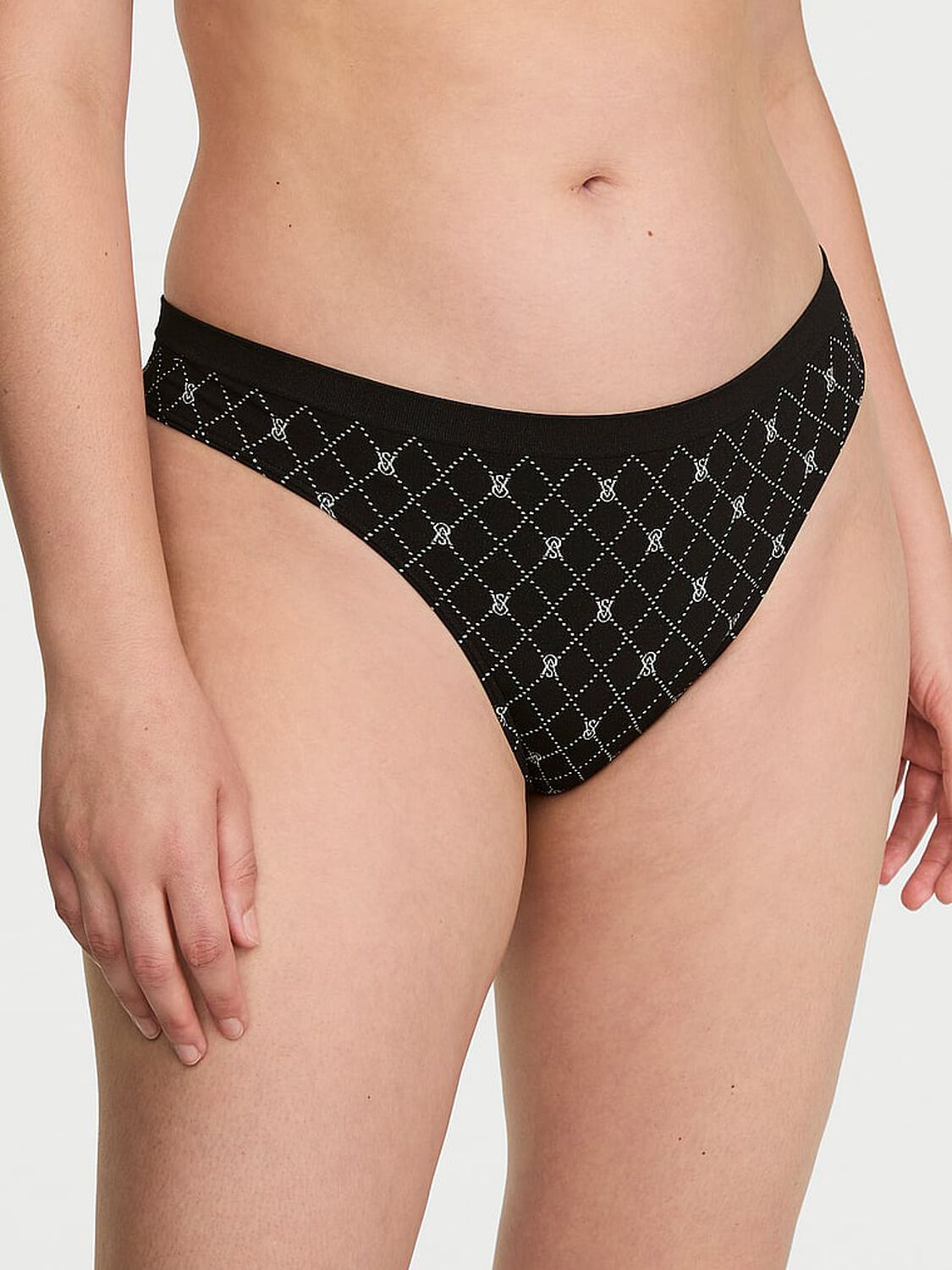 vs Seamless Seamless Thong Panty Black Diamond Logos 1 of 3 