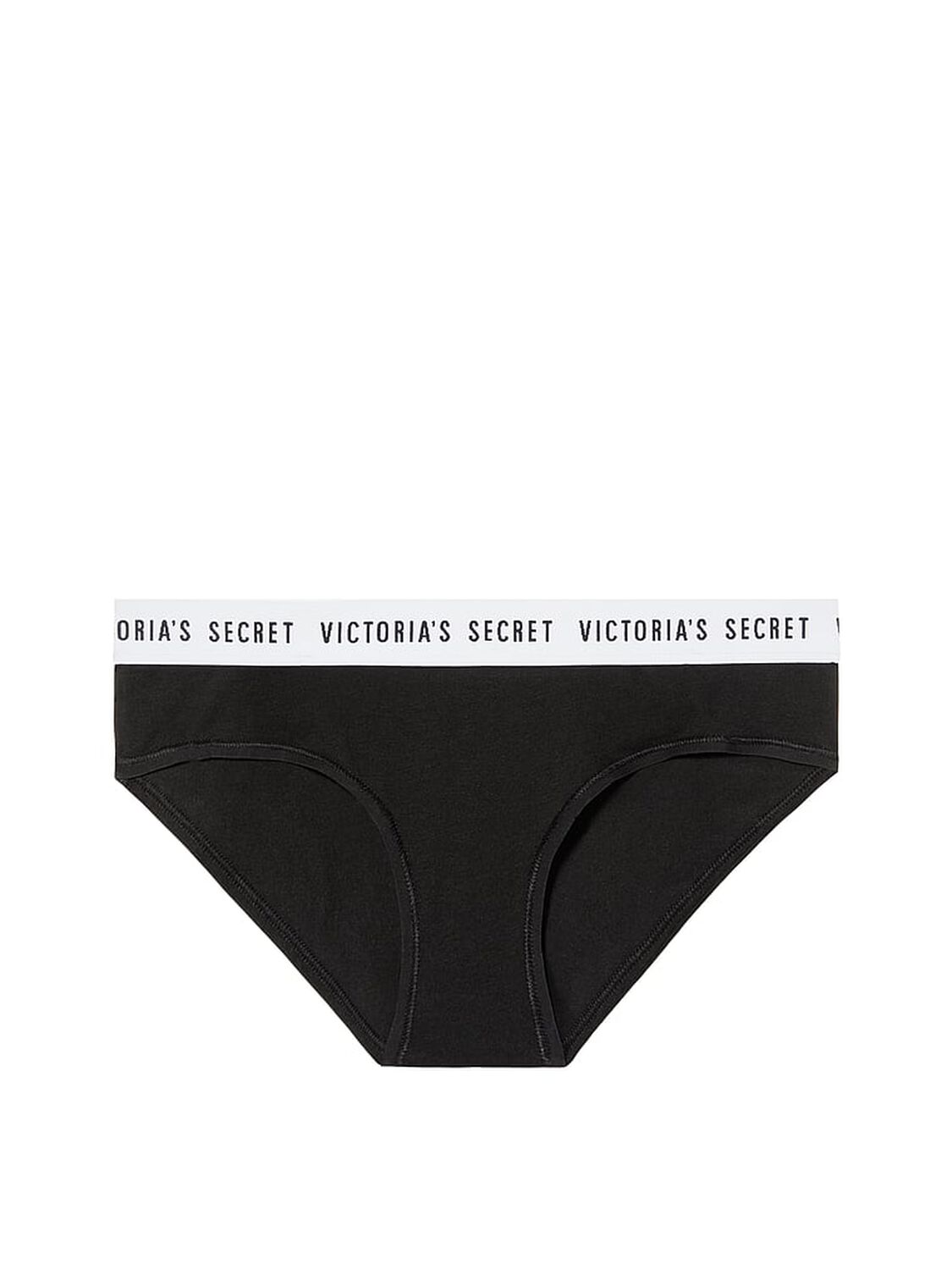 vs Cotton Stretch Cotton Logo Hiphugger Panty Black 1 of 2 