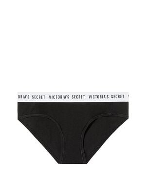 Stretch Cotton Logo Hiphugger Panty