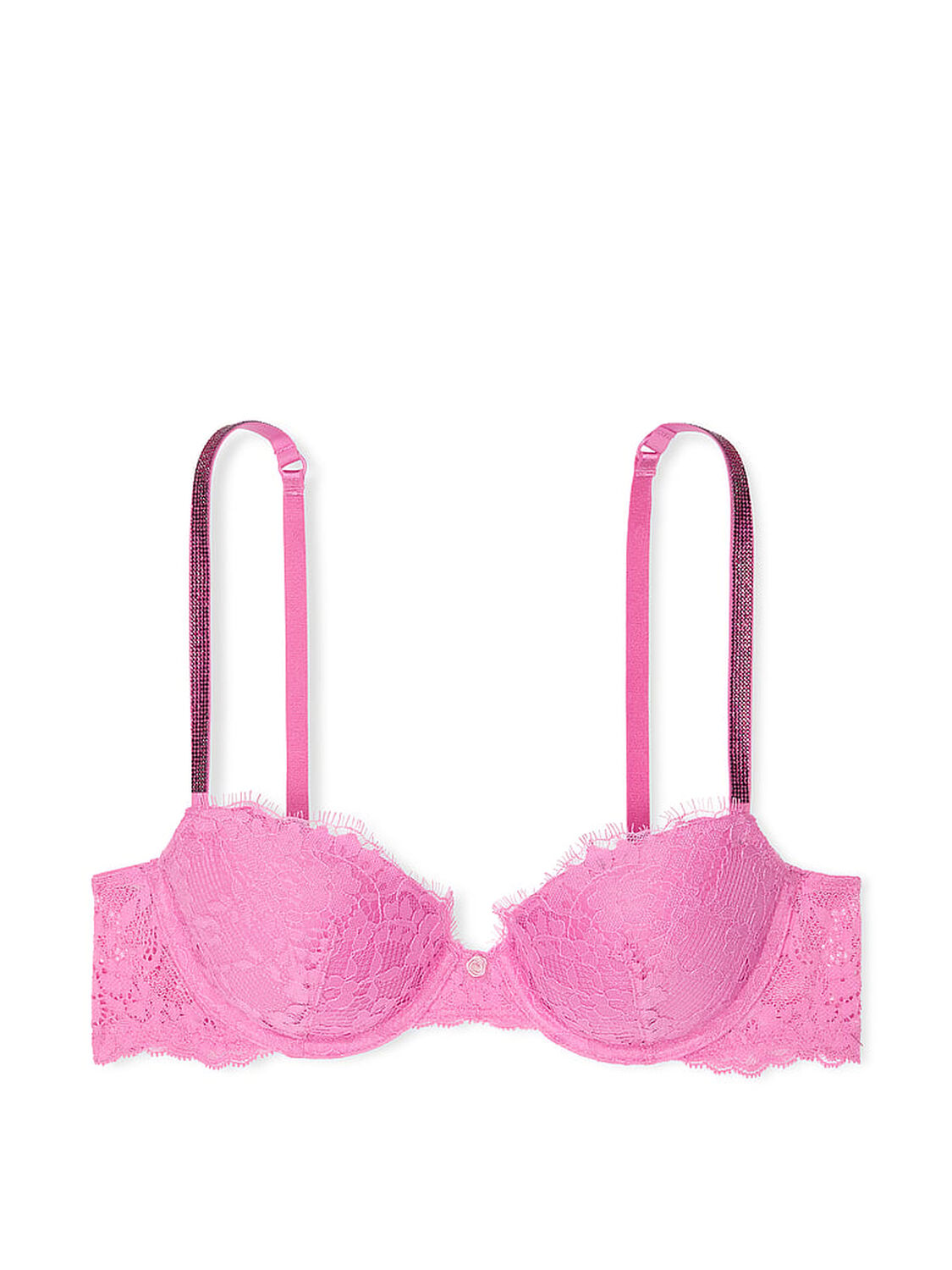 vs Dream Angels Twinkle Strap Lace Classic-Coverage Demi Bra New Peony 3 of 4 