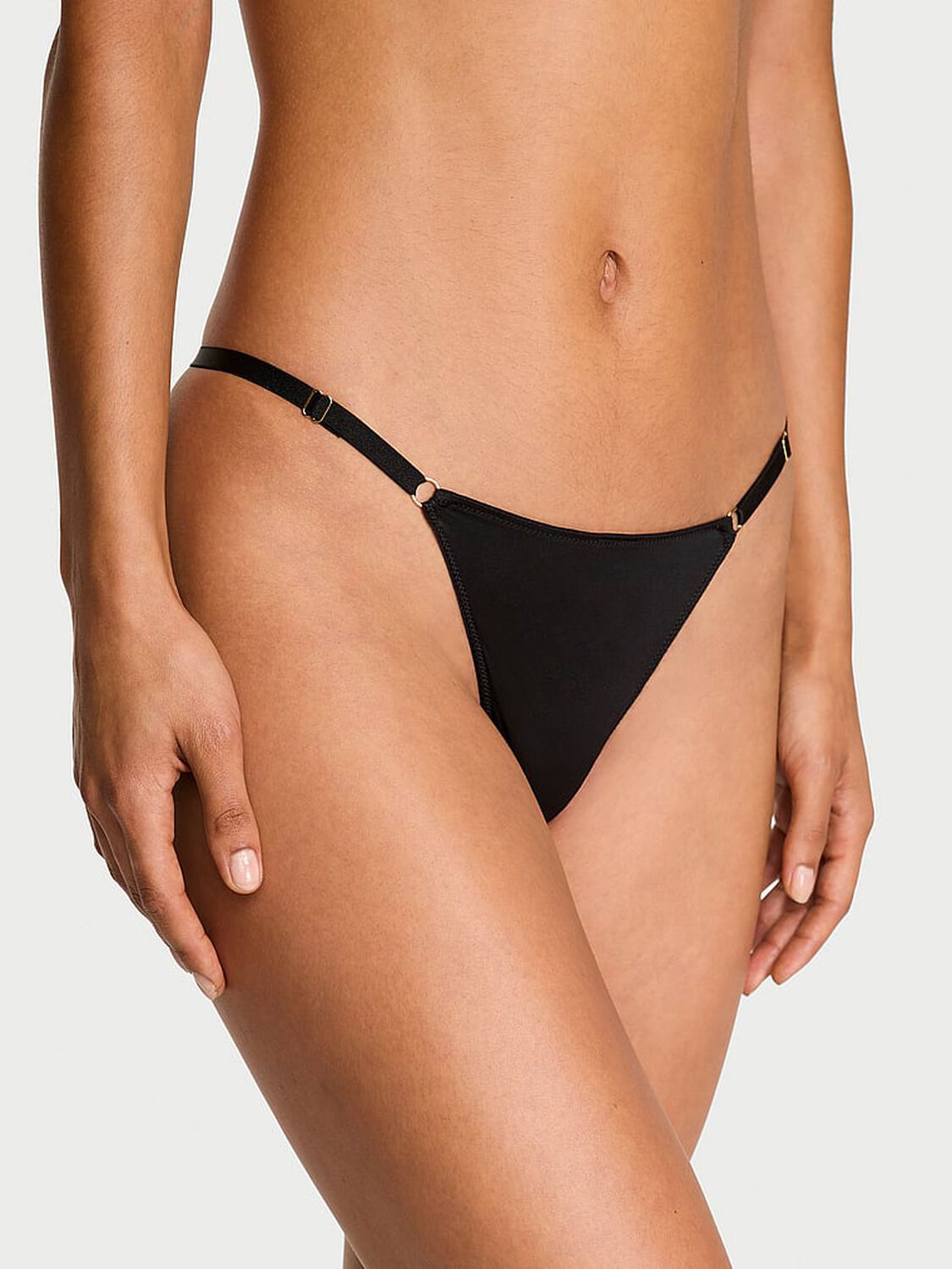 vs Very Sexy Hardware Adjustable V-String Panty Black 2 of 3 