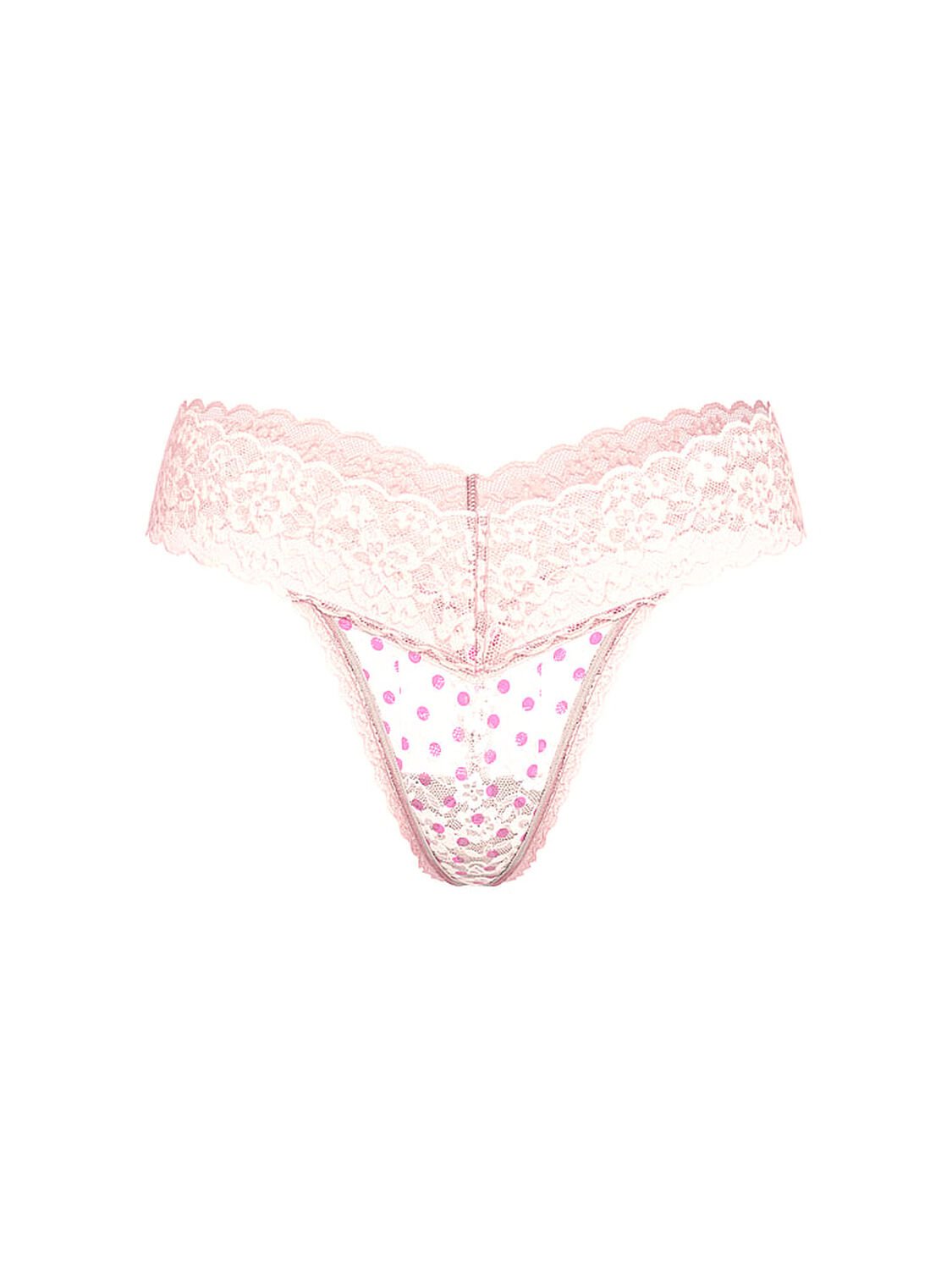 vs The Lacie Blossom Lace Thong Panty Purest Pink Dots 3 of 3 