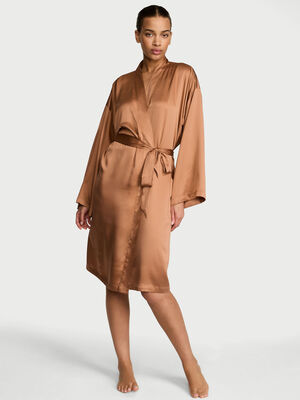 Signature Satin Midi Robe